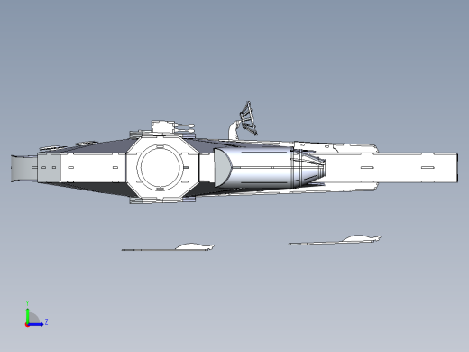 B2005261-千年 falcon，星球大战 3d 拼图，薄板，宇宙飞船，金属工艺设计左视缩略图