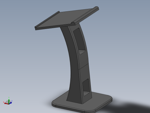 控制台 操作台mdf-podium-1831-模型格式为 sw