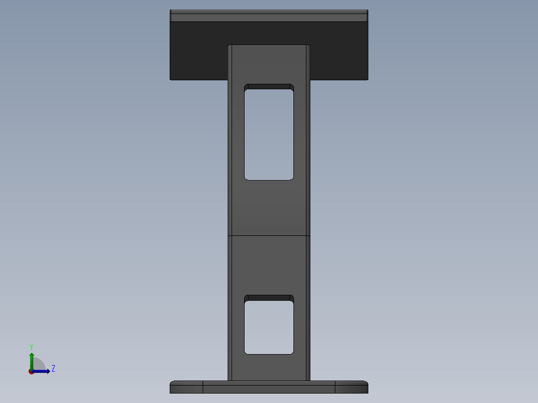 控制台 操作台mdf-podium-1831-模型格式为 sw左视图