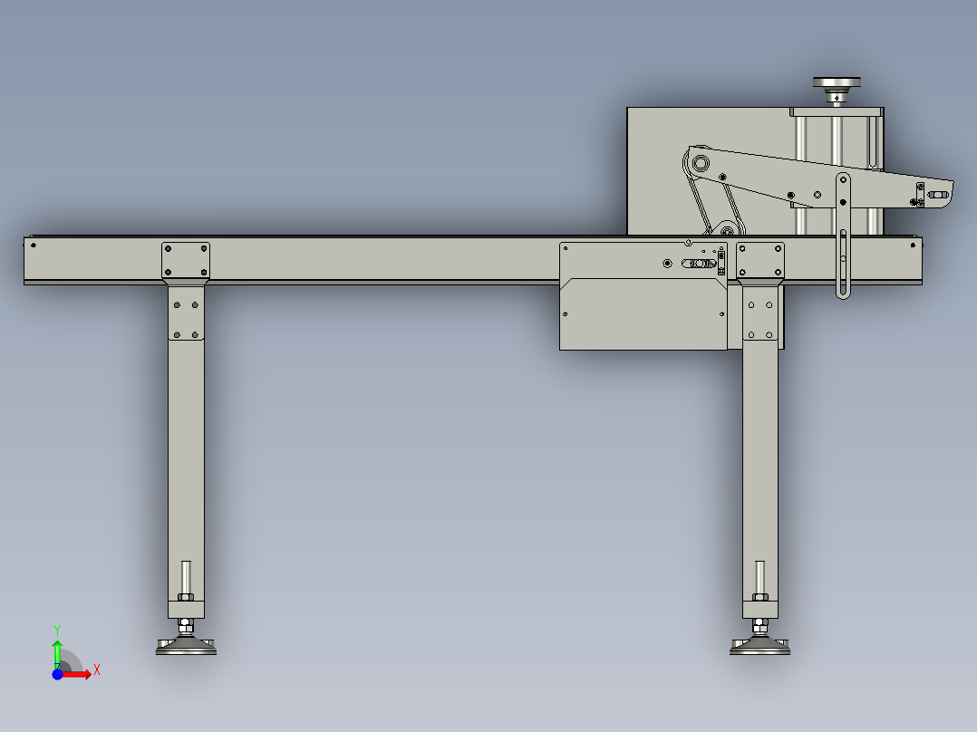 高速分页机的输送结构前视图