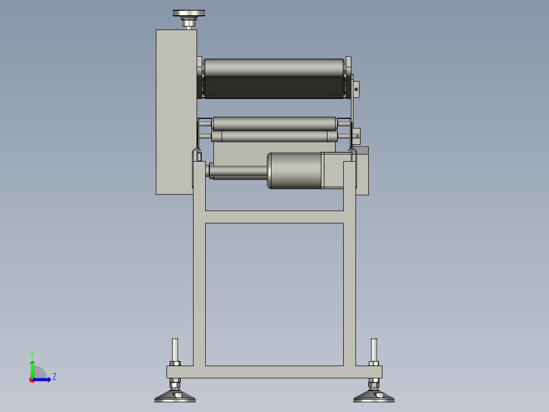 高速分页机的输送结构左视图