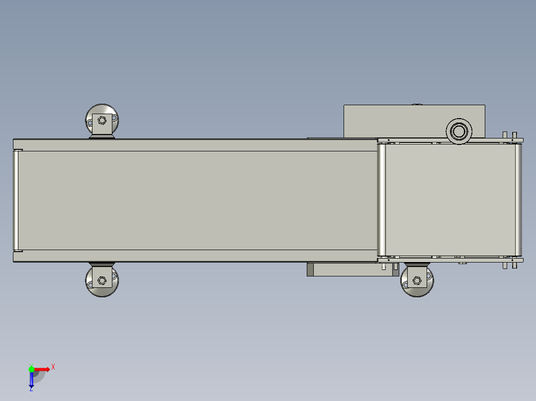 高速分页机的输送结构俯视图