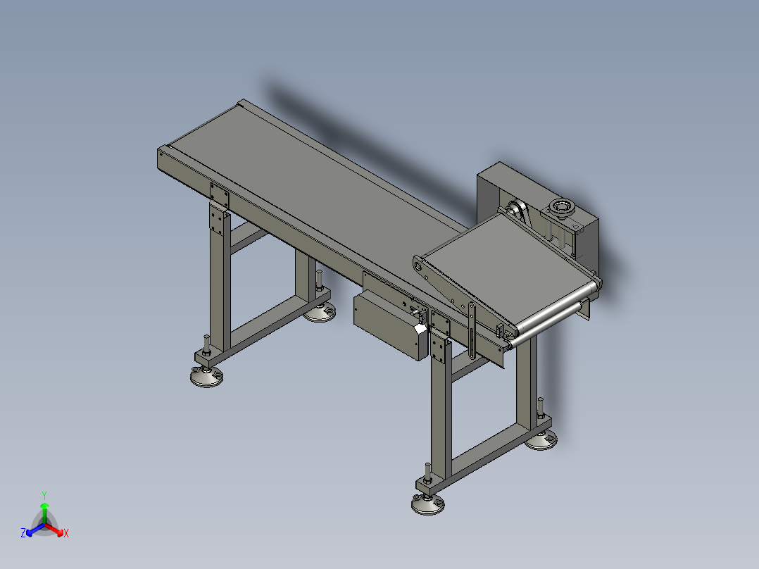 高速分页机的输送结构正等轴测图