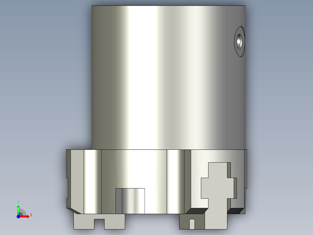 MHSL3-16D加长型三爪气缸前视图