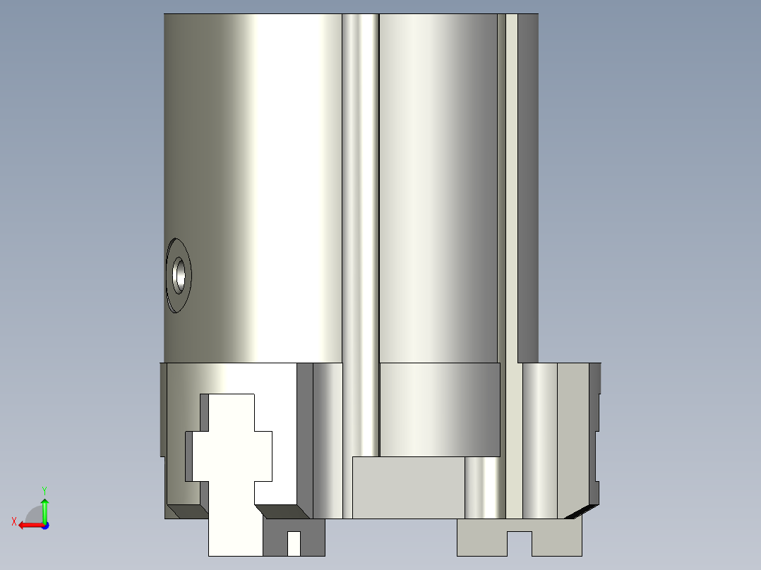 MHSL3-16D加长型三爪气缸后视图
