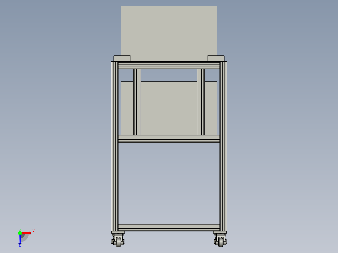 成品收集台总成俯视图