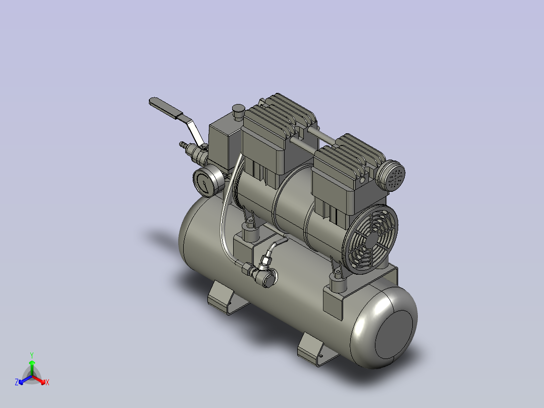 9L 无油静音空气压缩机主视图