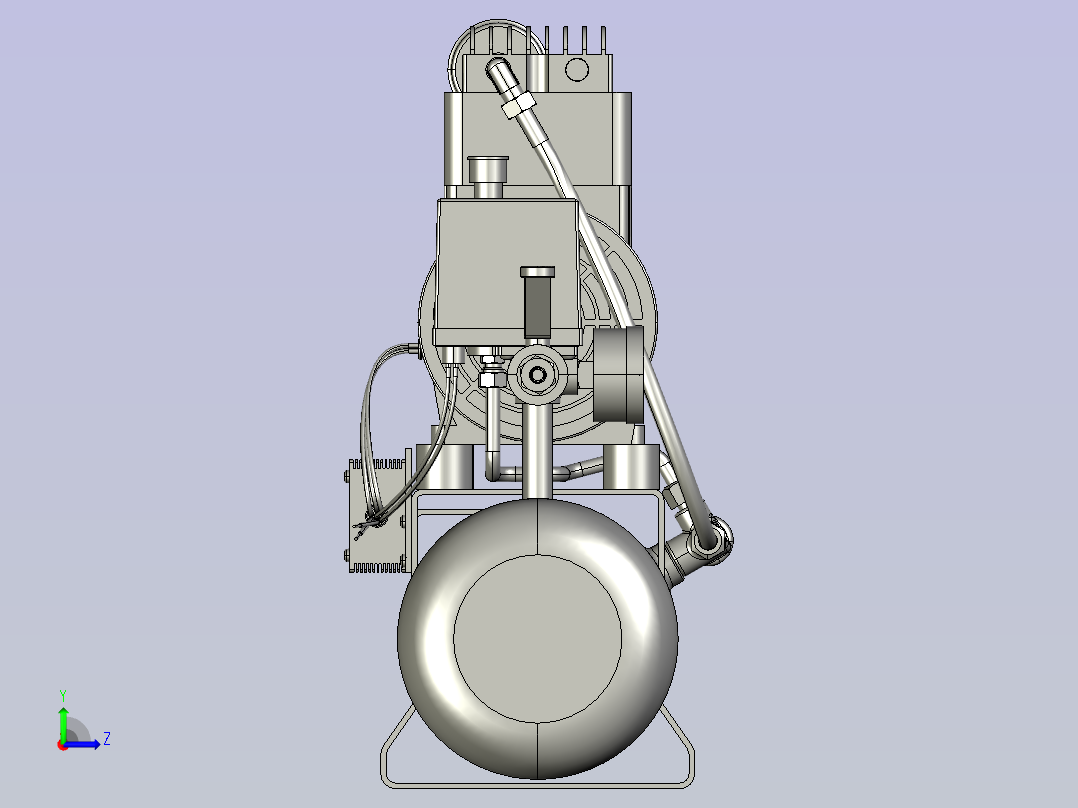 9L 无油静音空气压缩机左视图