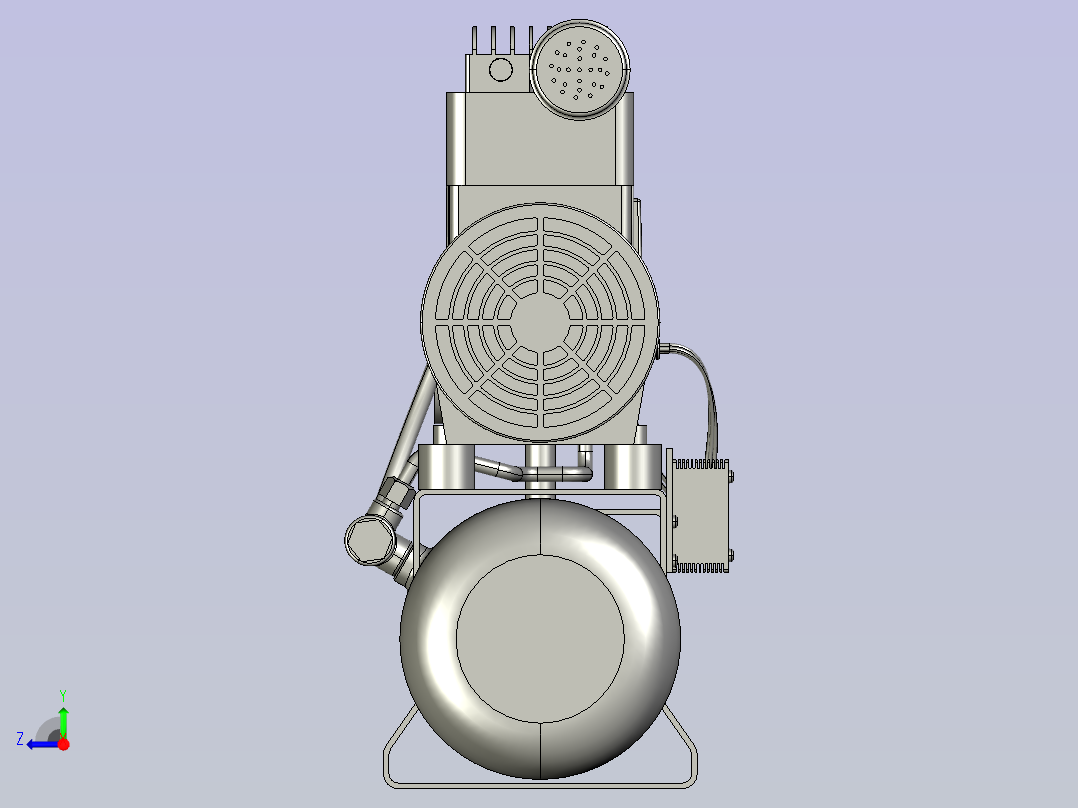 9L 无油静音空气压缩机右视图