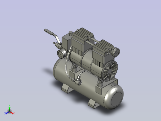 9L 无油静音空气压缩机正等轴测缩略图
