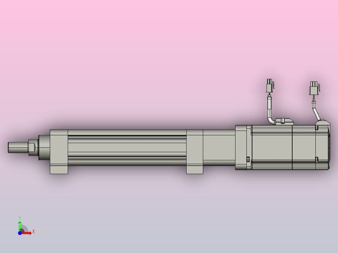轻载电动缸TPA-ESR50-1610C-L100-M-LB-W-P75-C3前视图