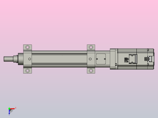 轻载电动缸TPA-ESR50-1610C-L100-M-LB-W-P75-C3俯视缩略图
