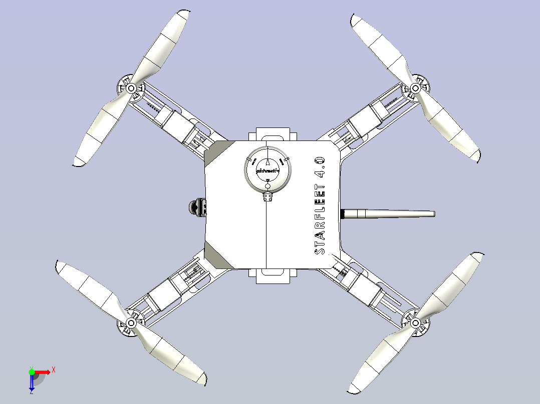 四轴无人机俯视图