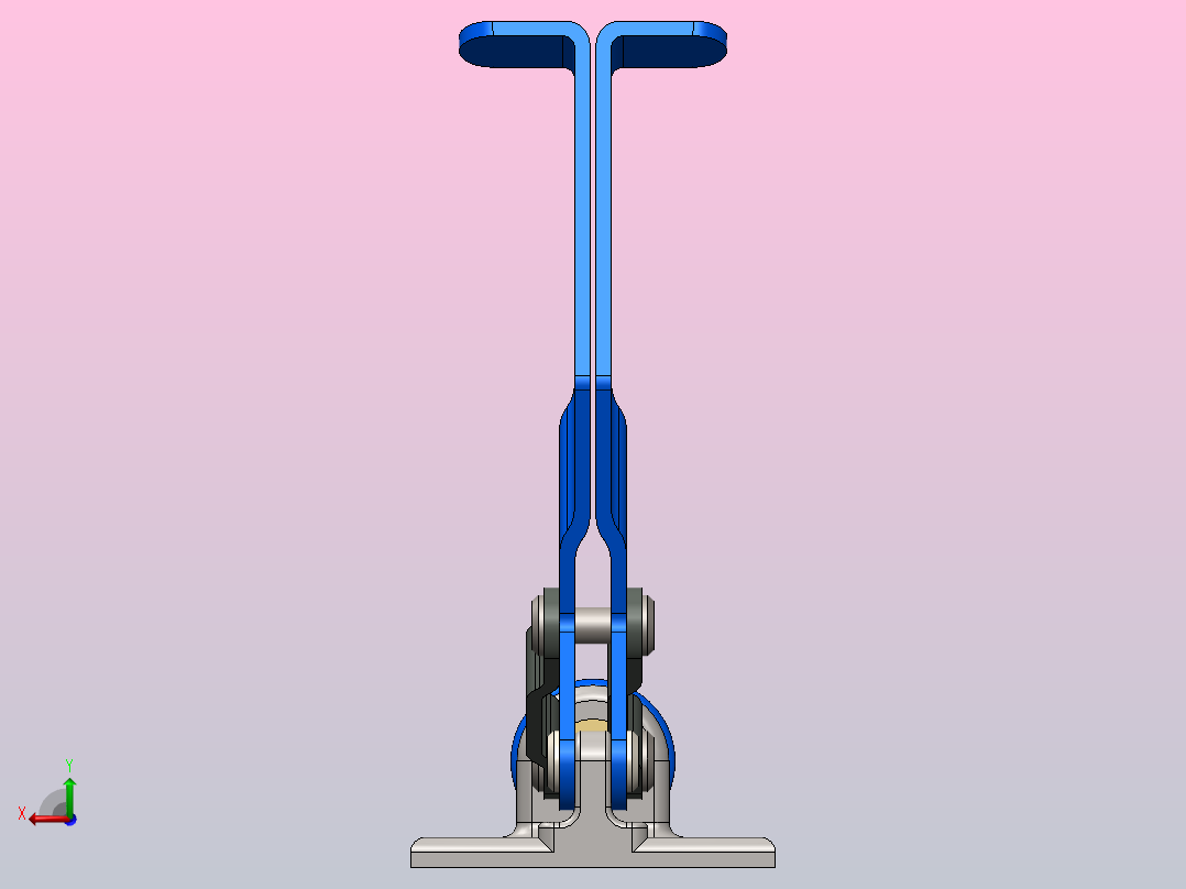 肘杆夹具后视图