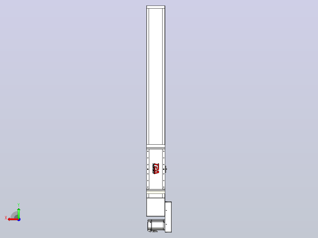 伺服电机集成皮带传动直线执行器TPA-OCB-140-256-L850-MR-P75-N3后视图