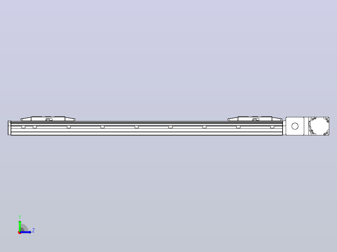 皮带直线轴双滑块型TPA-GCBS-150-P80-L325-QR-M75-N3左视图