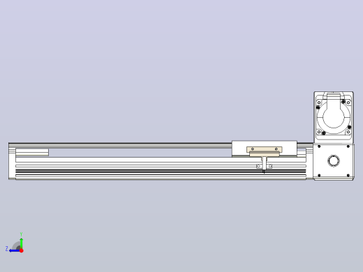 皮带直线轴半封闭可选导轨TPA-HNB-105D-90-L300-RU-Y-P20-N3右视缩略图