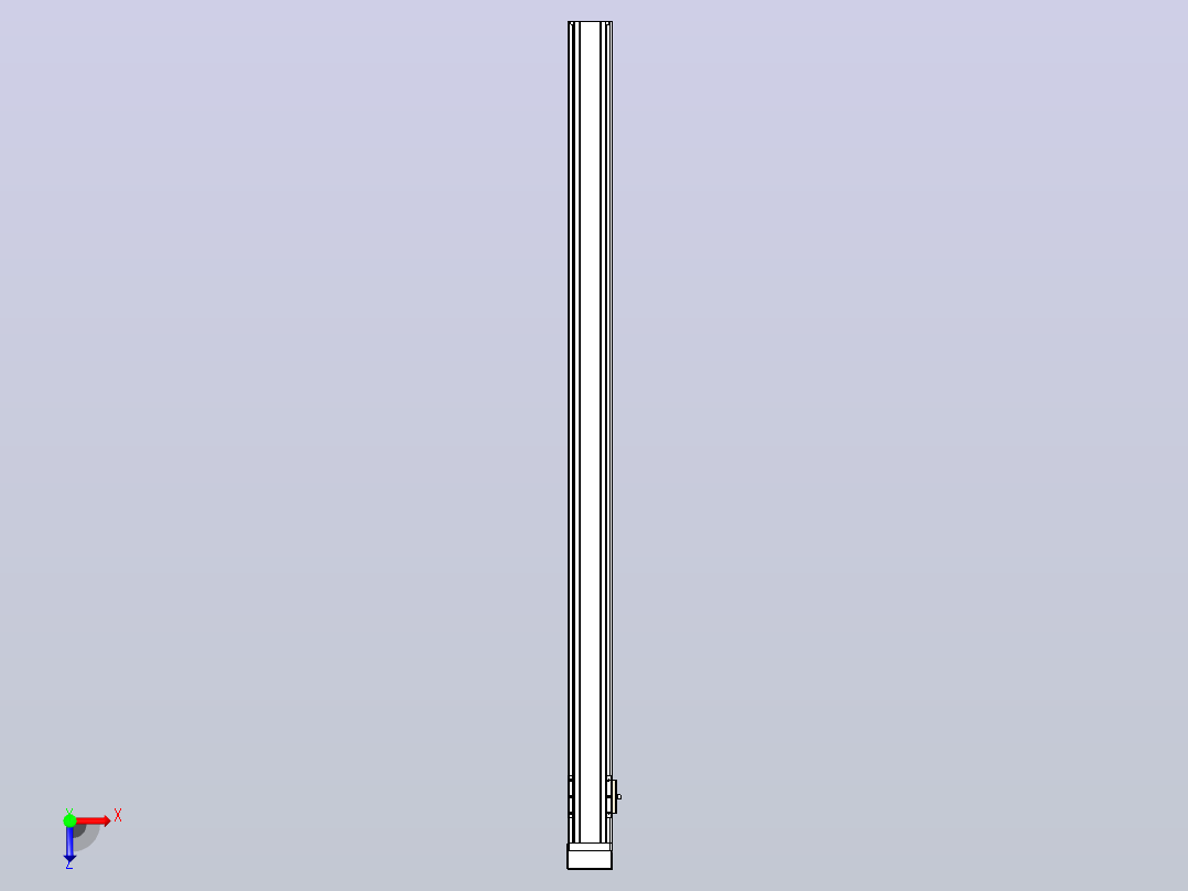 日规模组半封闭丝杆TPA-HNR-65S-1610C-L1100-MP-C-P20-N3俯视图