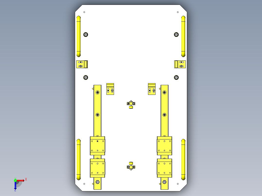 工件组装精度检查夹具俯视图