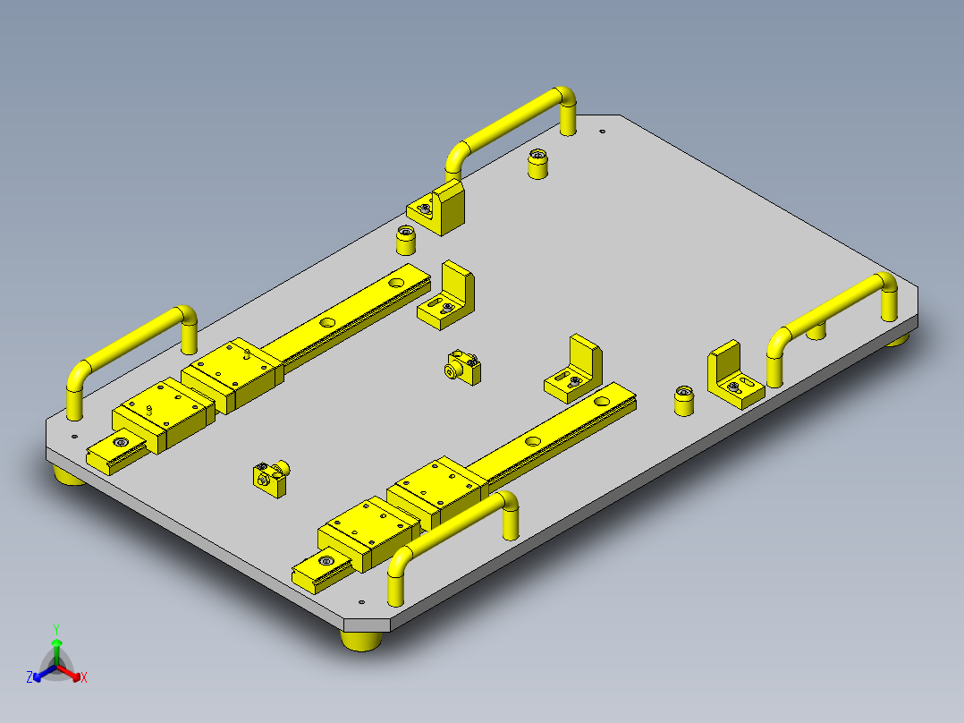 工件组装精度检查夹具正等轴测图