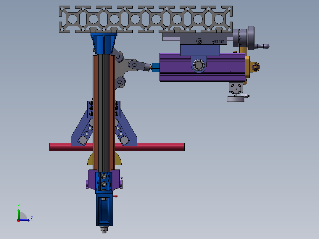 小型液压圆管冷弯成形机成型及退料机构设计(sw+cad+说明书)左视图