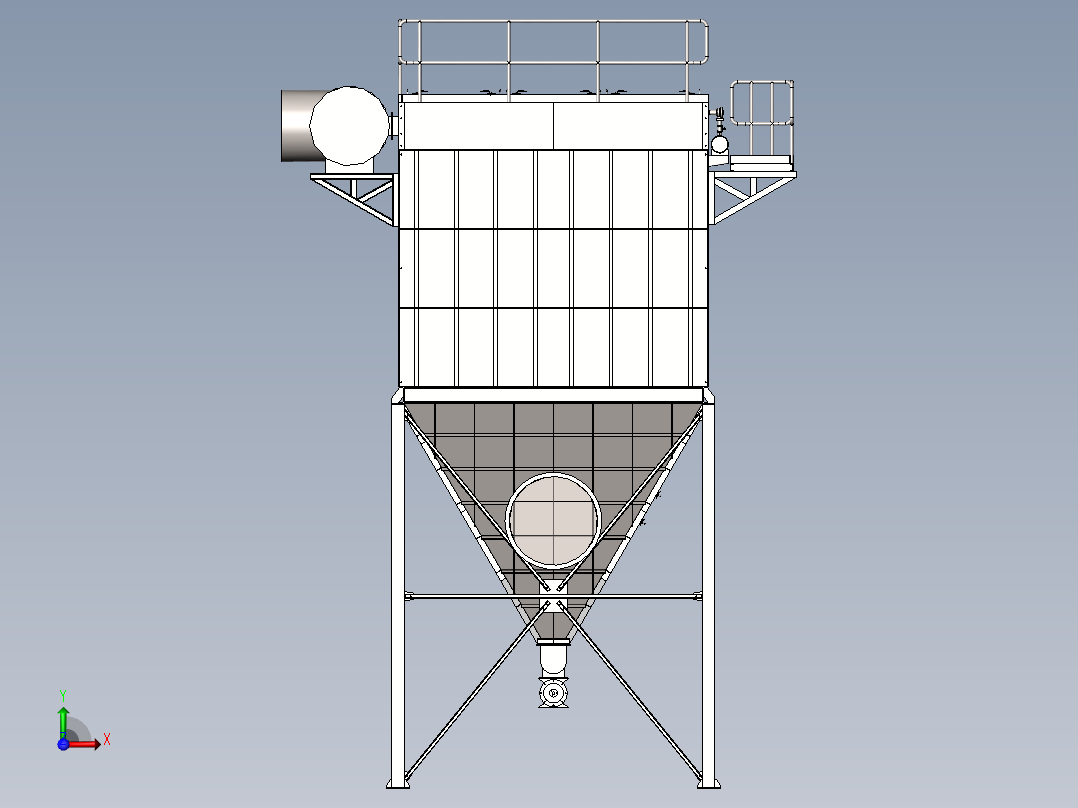 空气净化装置-大型工业除尘器SW2010前视图