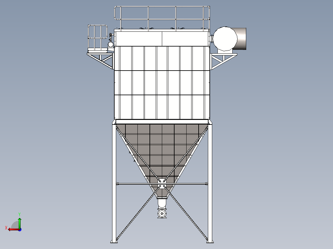 空气净化装置-大型工业除尘器SW2010后视图
