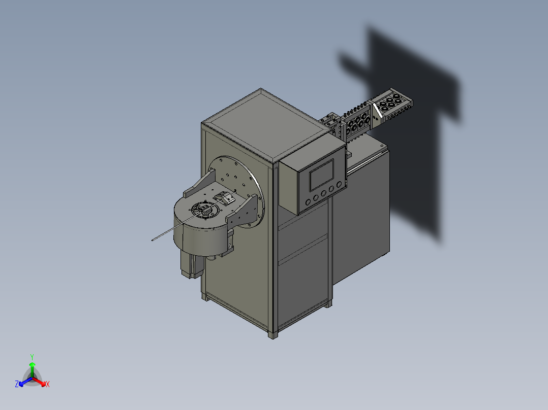 全自动线材折弯机 3D图 机械设计自动化3D模型文件STEP格式