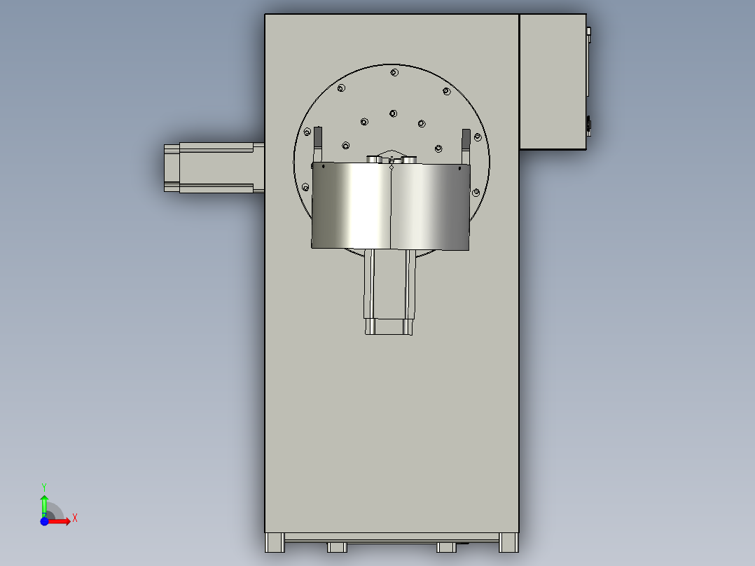 全自动线材折弯机 3D图 机械设计自动化3D模型文件STEP格式前视图