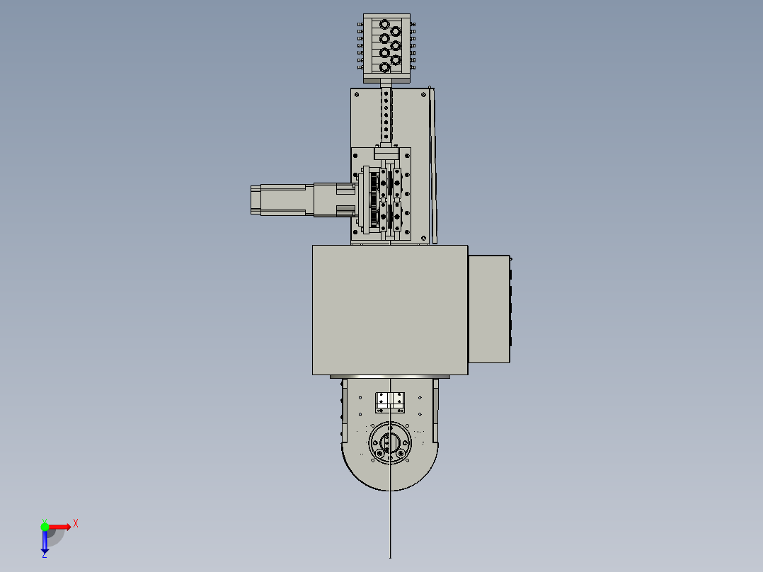 全自动线材折弯机 3D图 机械设计自动化3D模型文件STEP格式俯视图