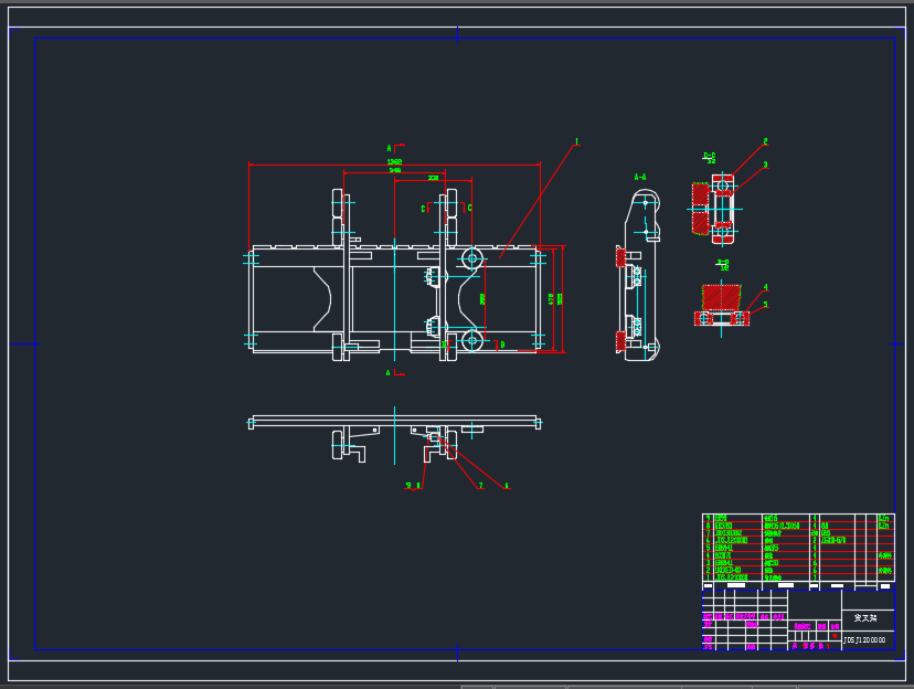 3吨叉车三级门架设计