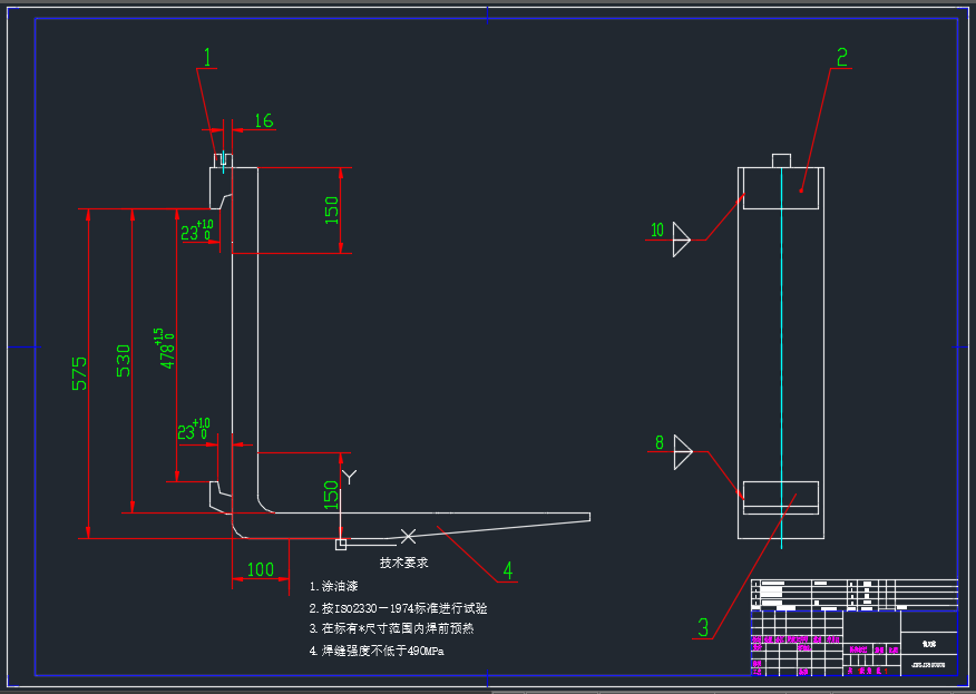 3吨叉车三级门架设计