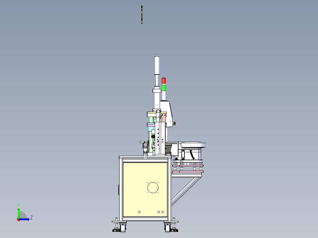 A11_微型齿轮齿轴铆压机自动上下料方案SW2017左视图