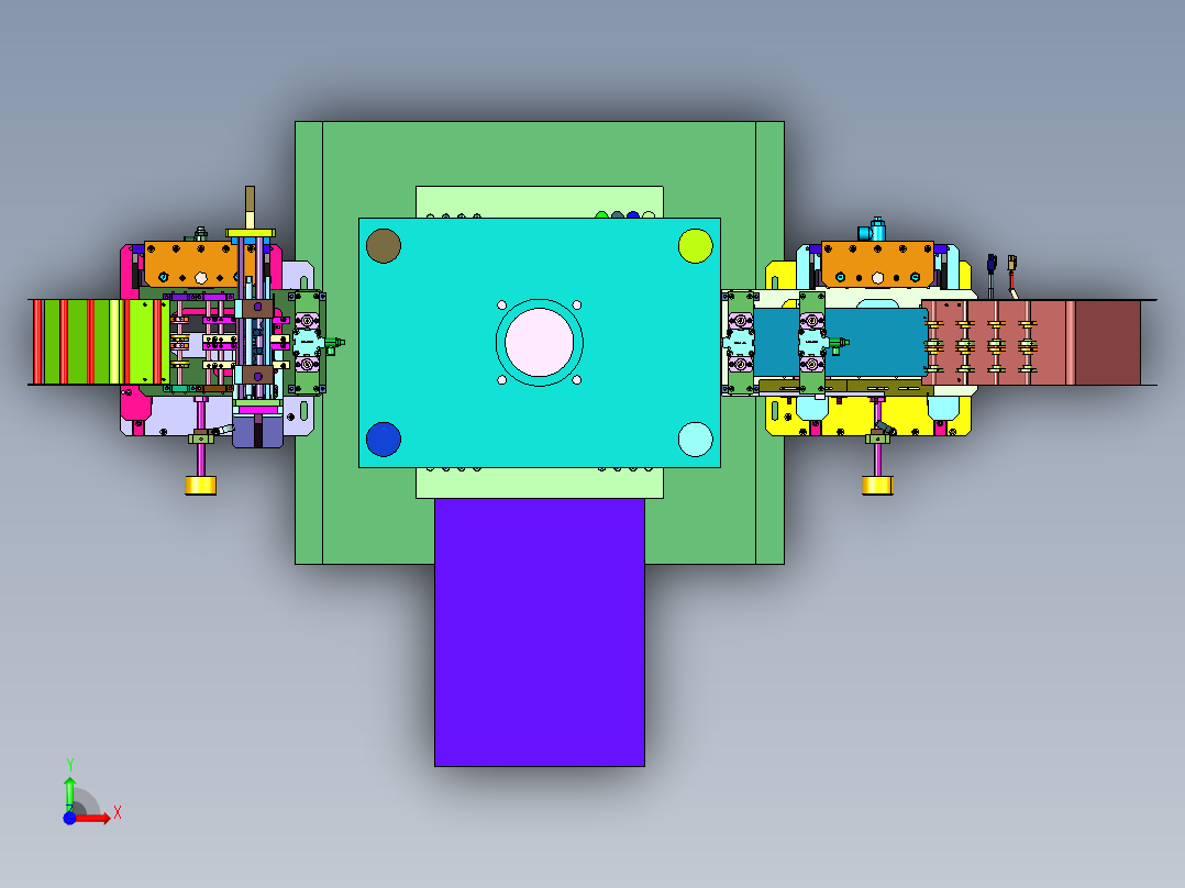 卷材冲压自动整平送料机前视图