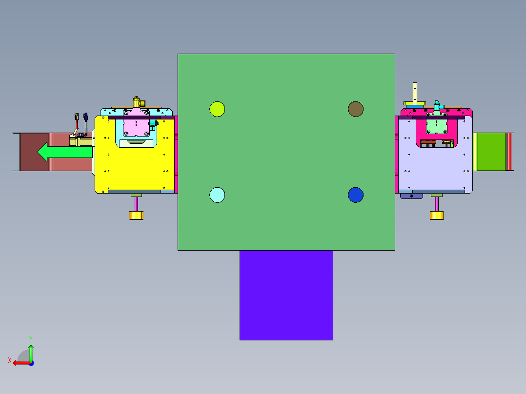 卷材冲压自动整平送料机后视图