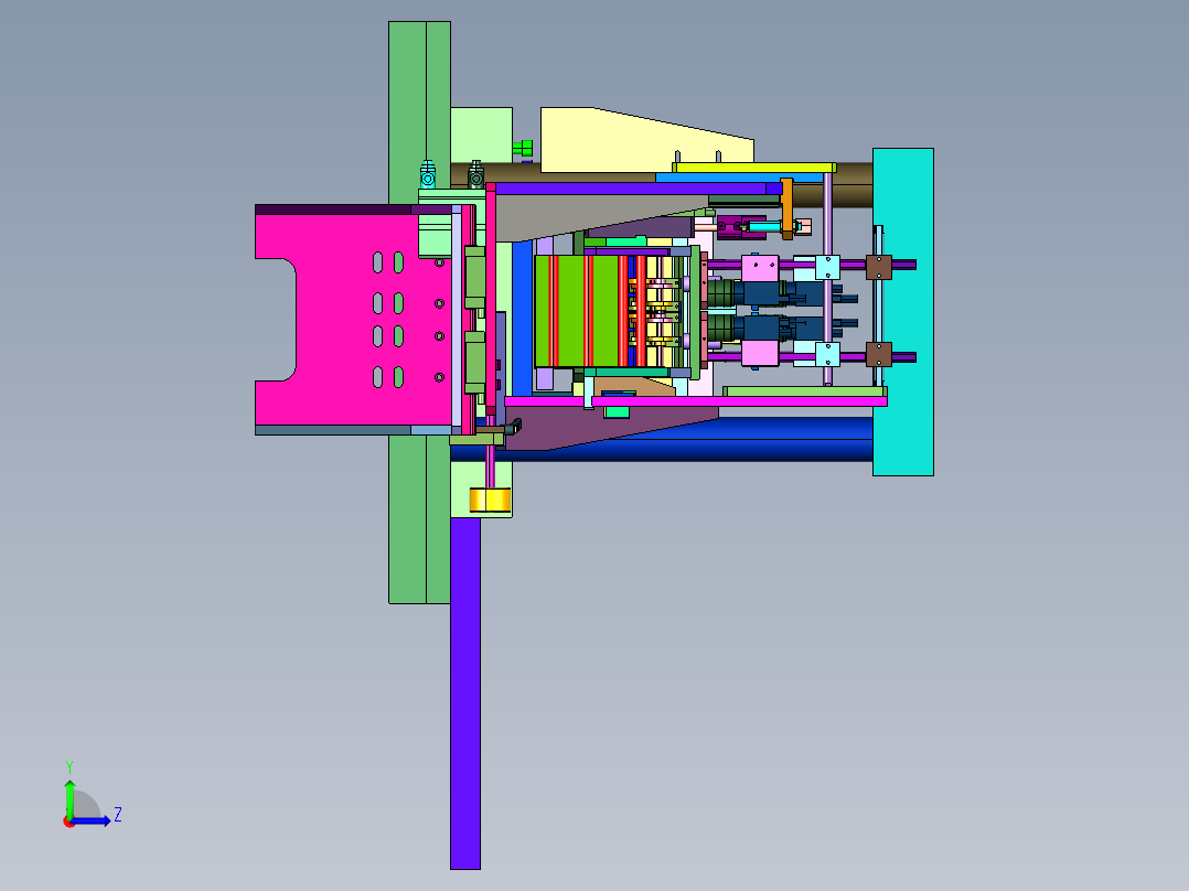 卷材冲压自动整平送料机左视图
