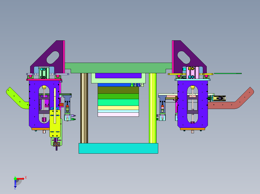 卷材冲压自动整平送料机俯视图