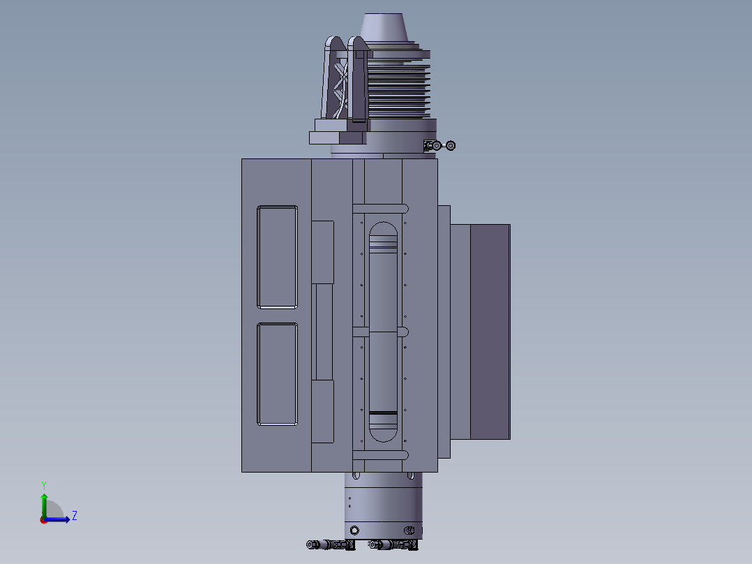 静压轴承式无心研磨机左视图