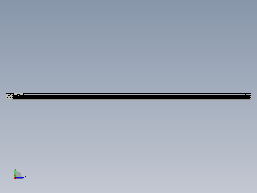 东锦同步带传动-直线滑台模组DH120B-L125-S2850-BL-P400W-C3左视图