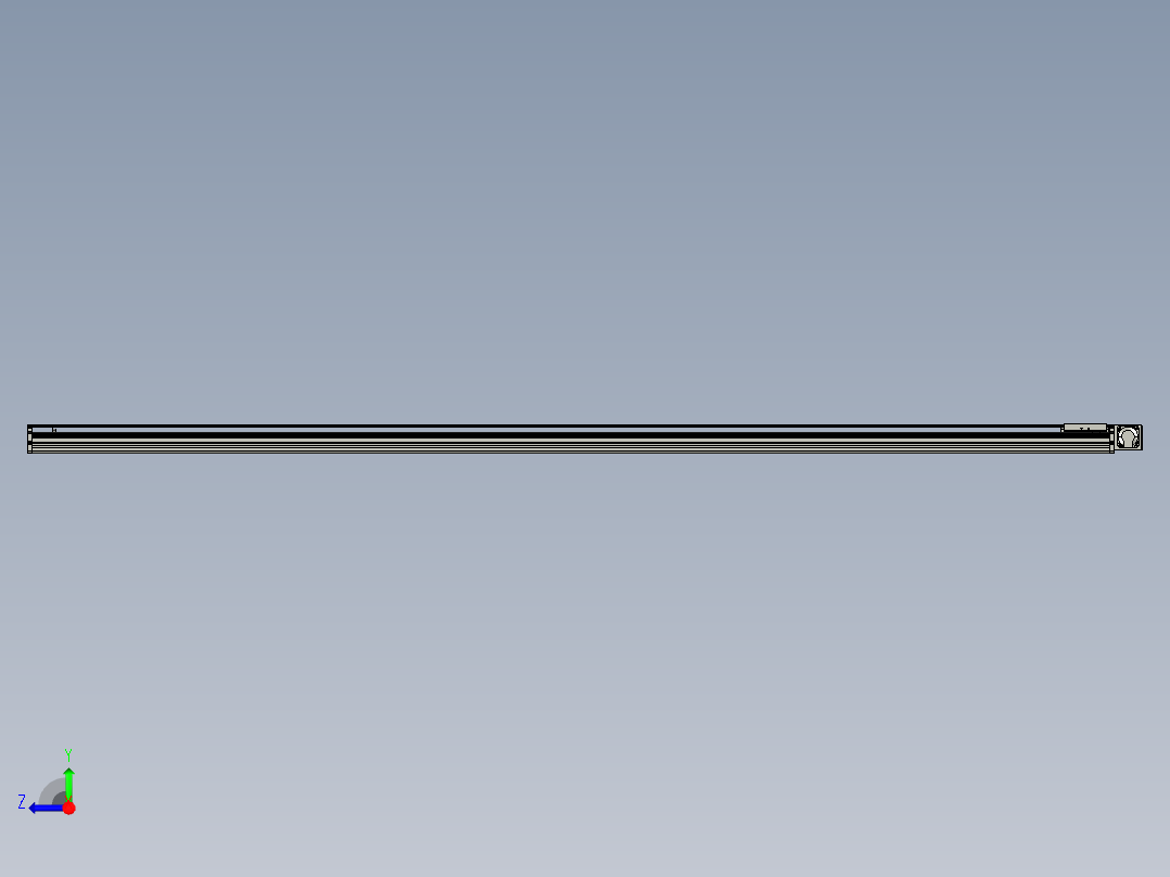 东锦同步带传动-直线滑台模组DH120B-L125-S2850-BL-P400W-C3右视图