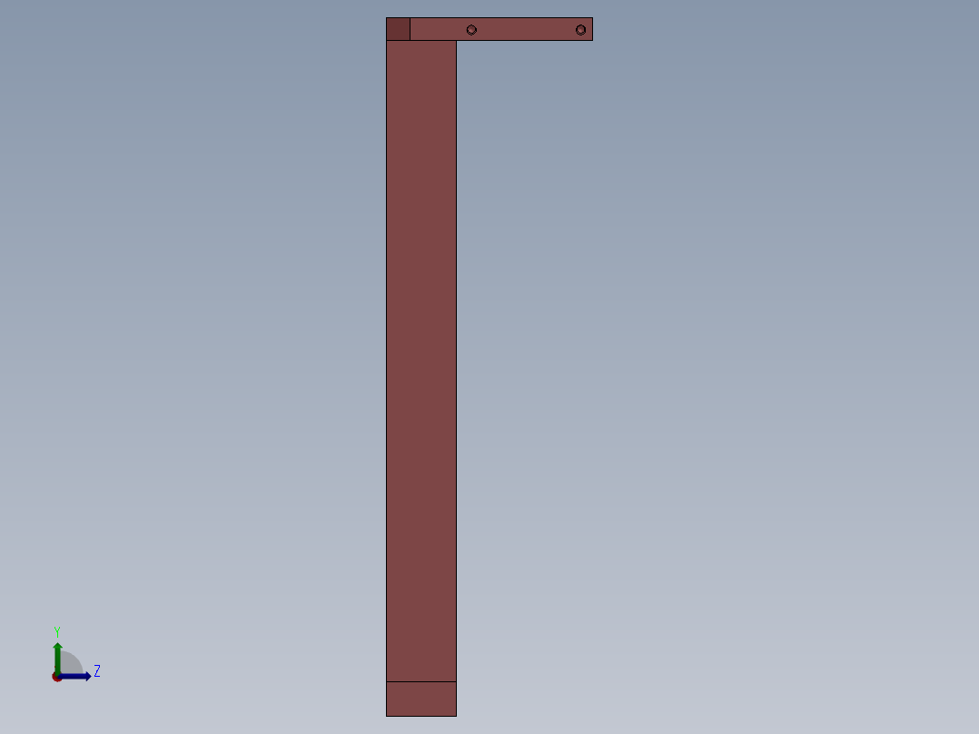 双轴气缸座左视图