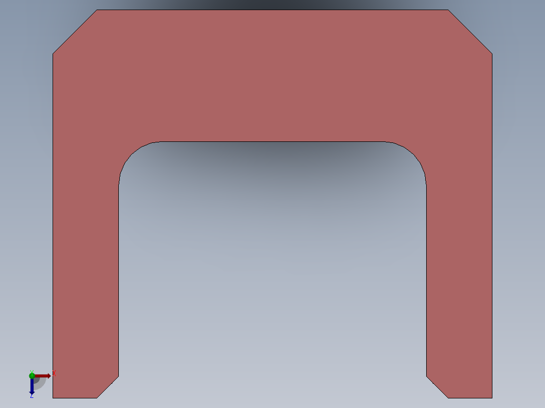 双轴气缸座俯视图