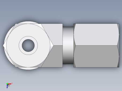 卡套式工业通用硬管接头EO_Adjustable_locknut_run_tee_LEE06LMCF俯视缩略图