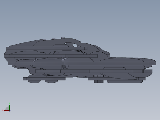 激光下料拼图星际战舰AutoCAD, SOLIDWORKS 2010, STEP _ IGES后视缩略图