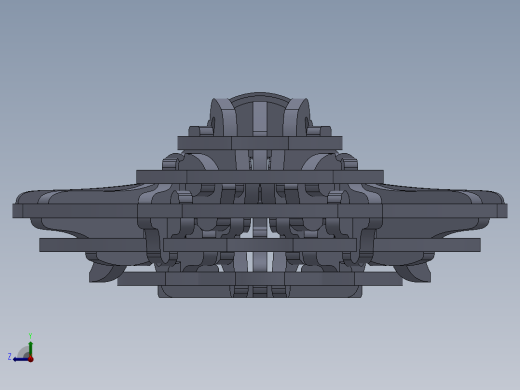 激光下料拼图星际战舰AutoCAD, SOLIDWORKS 2010, STEP _ IGES右视缩略图