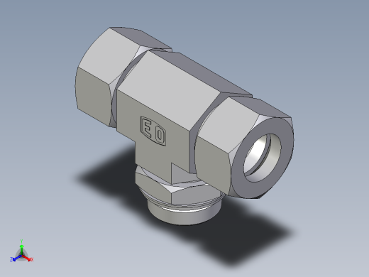 卡套式工业通用硬管接头EO_Adjustable_locknut_branch_tee_TEE30ZSRCF