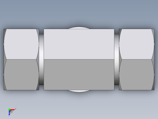 卡套式工业通用硬管接头EO_Adjustable_locknut_branch_tee_TEE30ZSRCF俯视缩略图