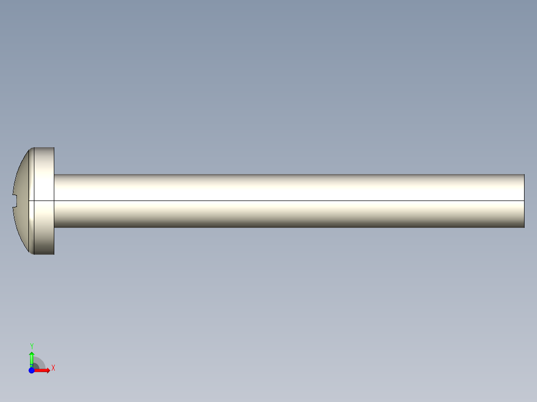 螺丝 M4 十字盘头-M4x35 Screw head.STEP前视图