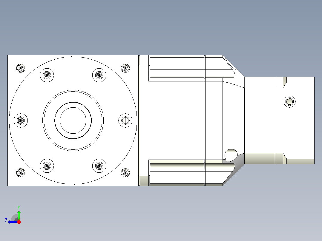 换向器PW90单轴 PGH90-L2 14-50-70-M5.stp右视图