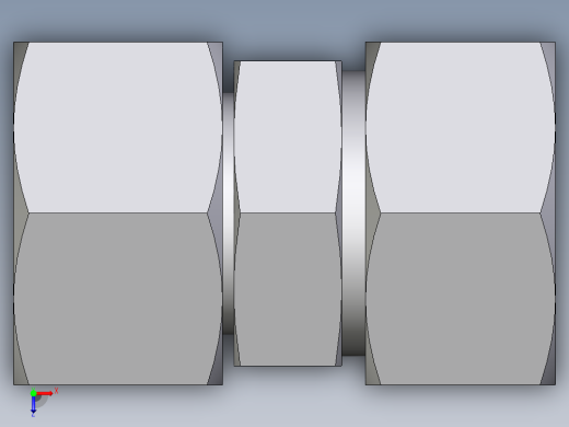卡套式工业通用硬管接头EO_Distance_piece_adapter_DA22ZLCF俯视缩略图